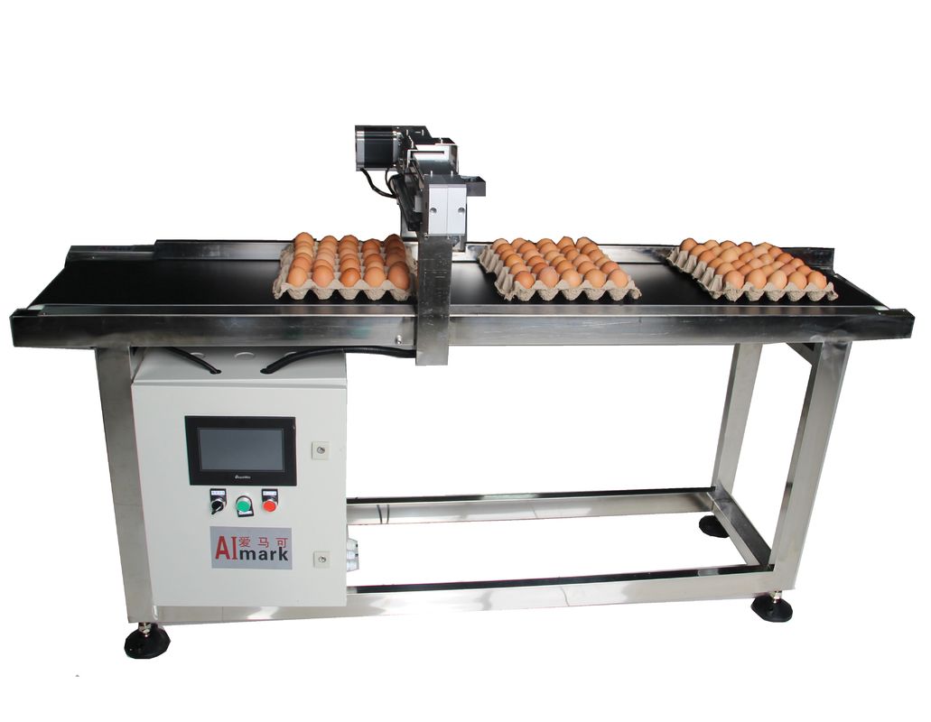 E5 400W X Traverse System Egg Coding Conveyor Machine برای کد گذاری تاریخ